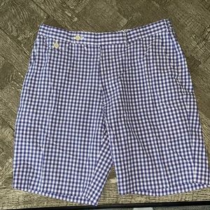 Men’s Purple Gingham Golf Shorts Polo Ralph Lauren